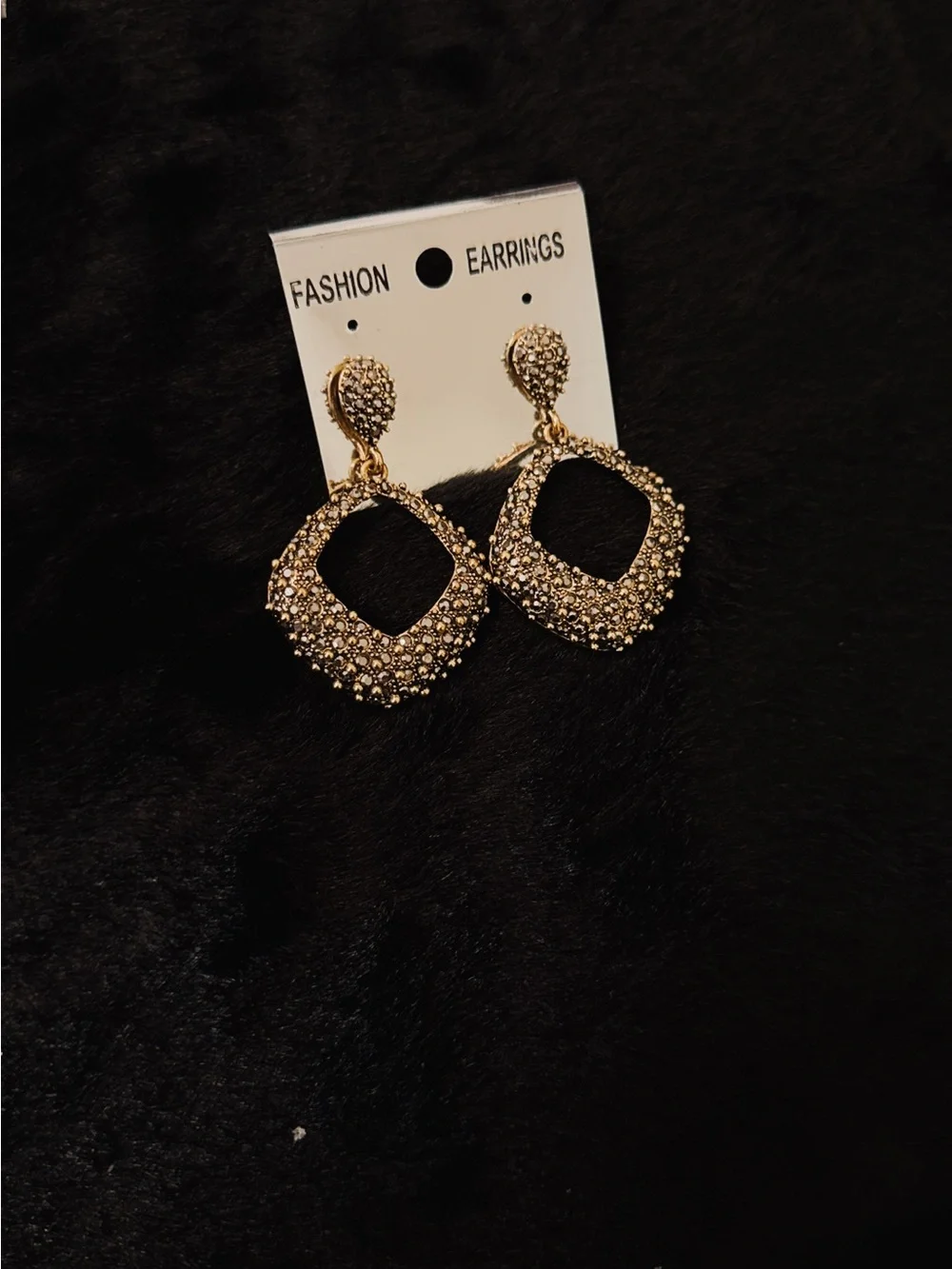 & Other Stories Gold metal Crystal style Teardrop-Style Drop Earrings